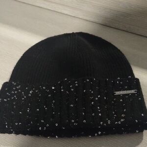 Michael Kors Black Sequin Hat